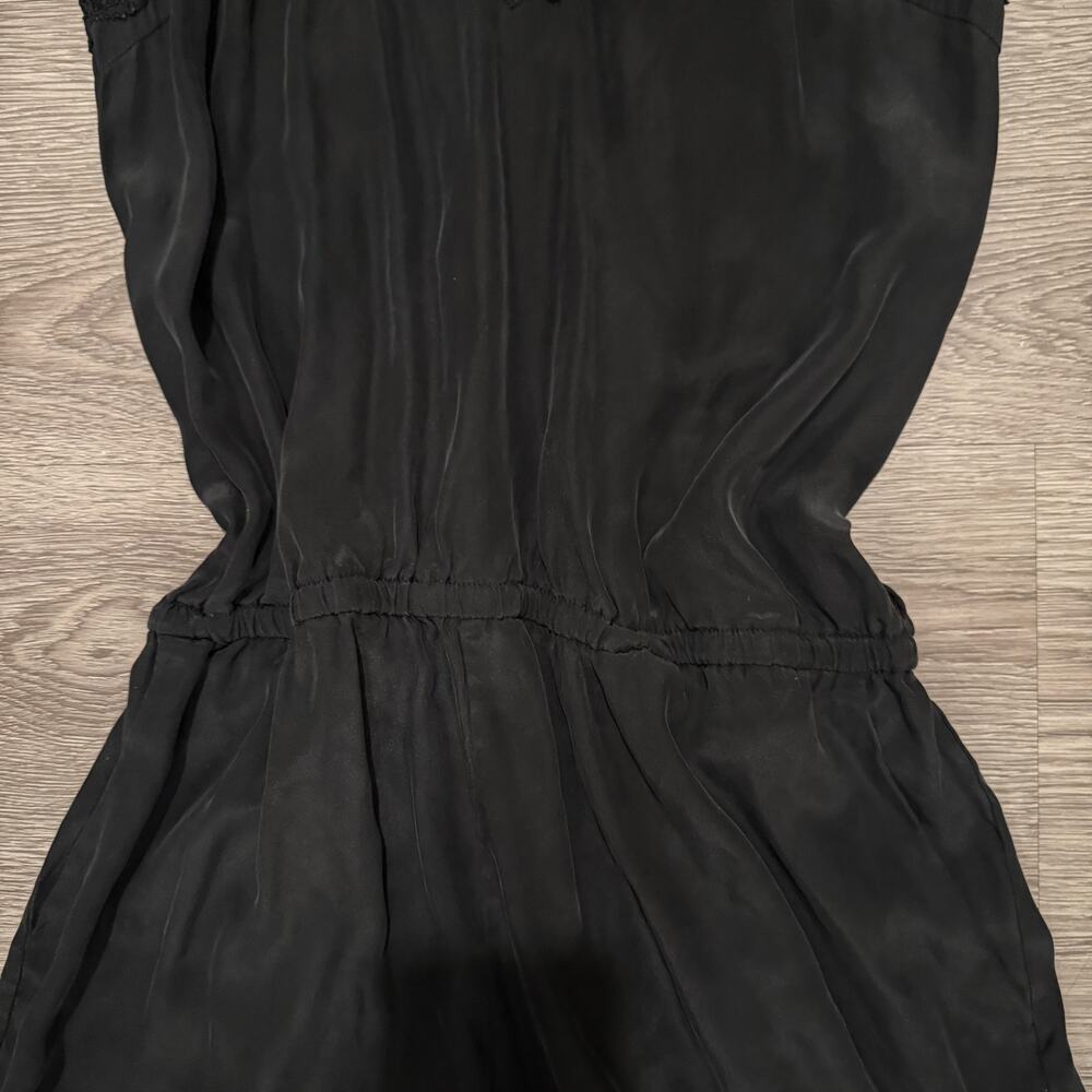 Gold Hawk Coco Black Lace Romper Silk Whimsigoth Sexy Medium Lace Luxury Chic - Picture 6 of 10